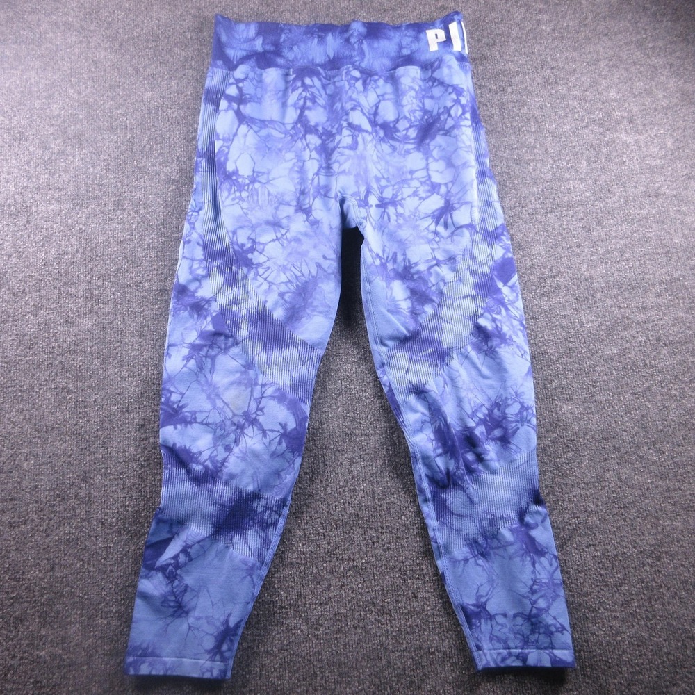 PINK ACTIVE Leggings Womens XXL Blue‎ Tie Dye Ankle Yoga Pants Athletic Stretch